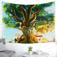 tree of life tapestry psychedelic fantasy forest tree art wall hanging tapestries for living room home dorm decor