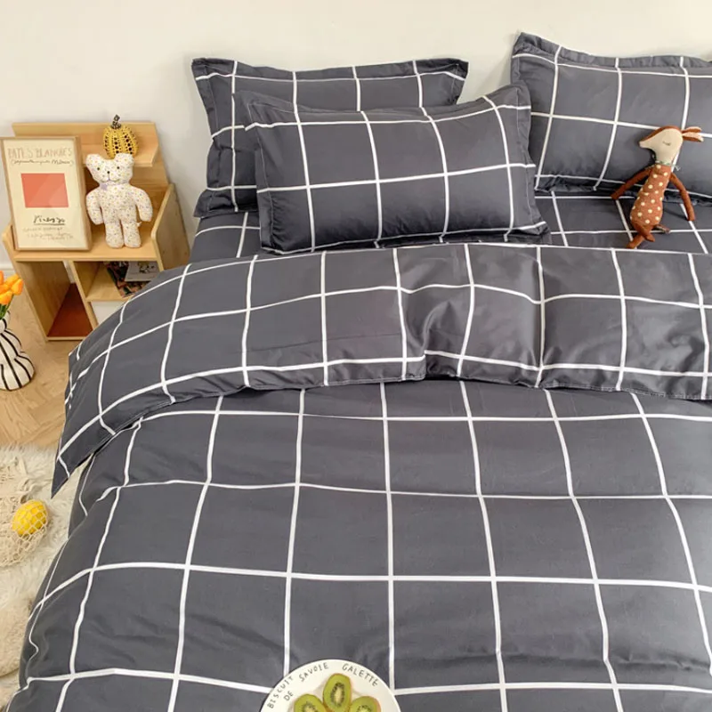 

Home Textiles Bedding Sets Home Bedding Duvet Cover Flat Sheet Skin-Friendly Aloe Cotton 3/4PCS Quilt Cover Sheet Pillowcases