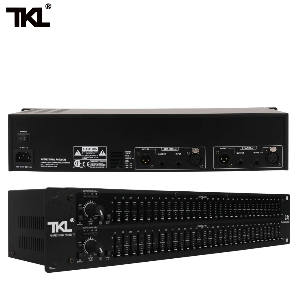 231 TKL 231 звуковая система аудио оборудование DJ сцена лучшее качество двухканальный 31 полосный графический аудио эквалайзер звуковая система - Цвет: 231