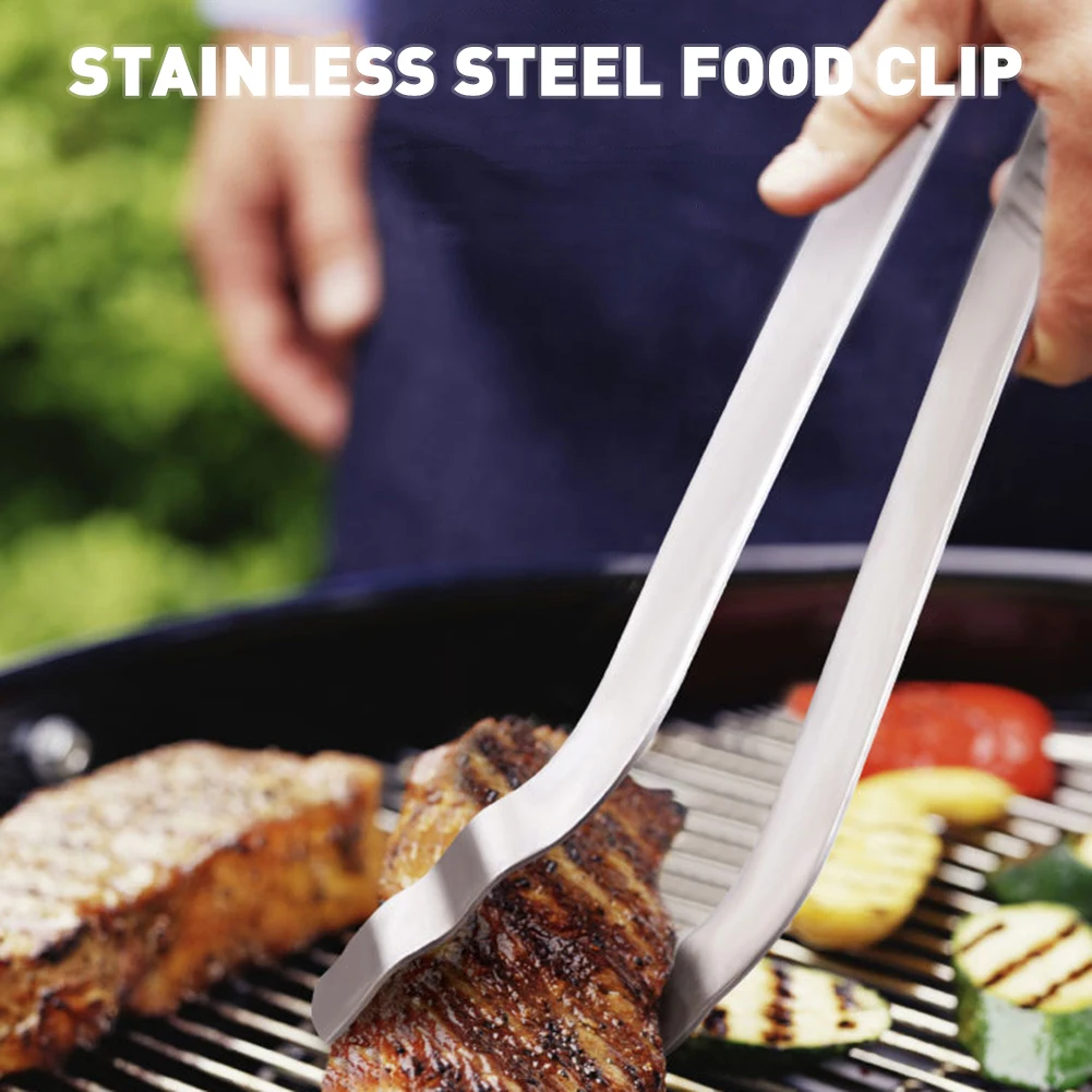 

Stainless Steel Kitchen Tongs Elbow Tips Non-Slip Grip 13.4-inch for BBQ, Baking, Cooking
