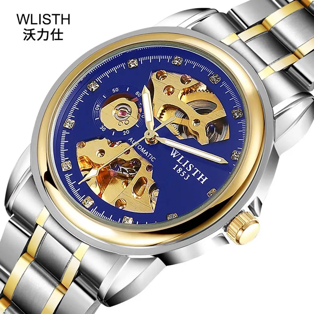 

WLISTH Мужские механические часы 2020 люксовый бренд Скелетон наручные часы с автоподзаводом автоматические часы для мужчин Relogio Masculino