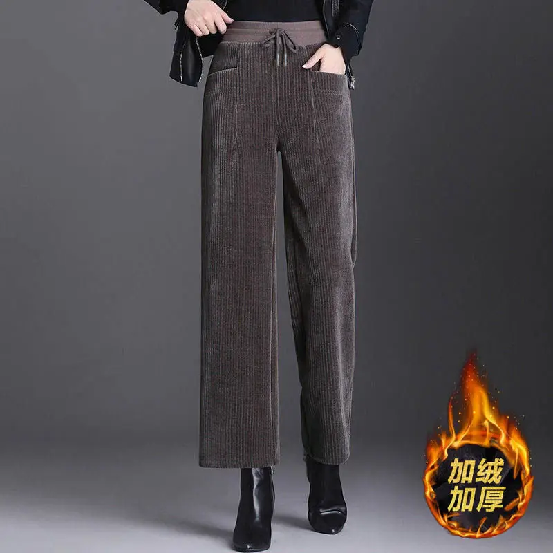 

Corduroy Wide Leg Pants Women Korean Fashion Trousers for Female Oversize High Waist Winter Loose Pants Pantalon Pour Femme H66