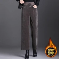corduroy wide leg pants women korean fashion trousers for female oversize high waist winter loose pants pantalon pour femme h66