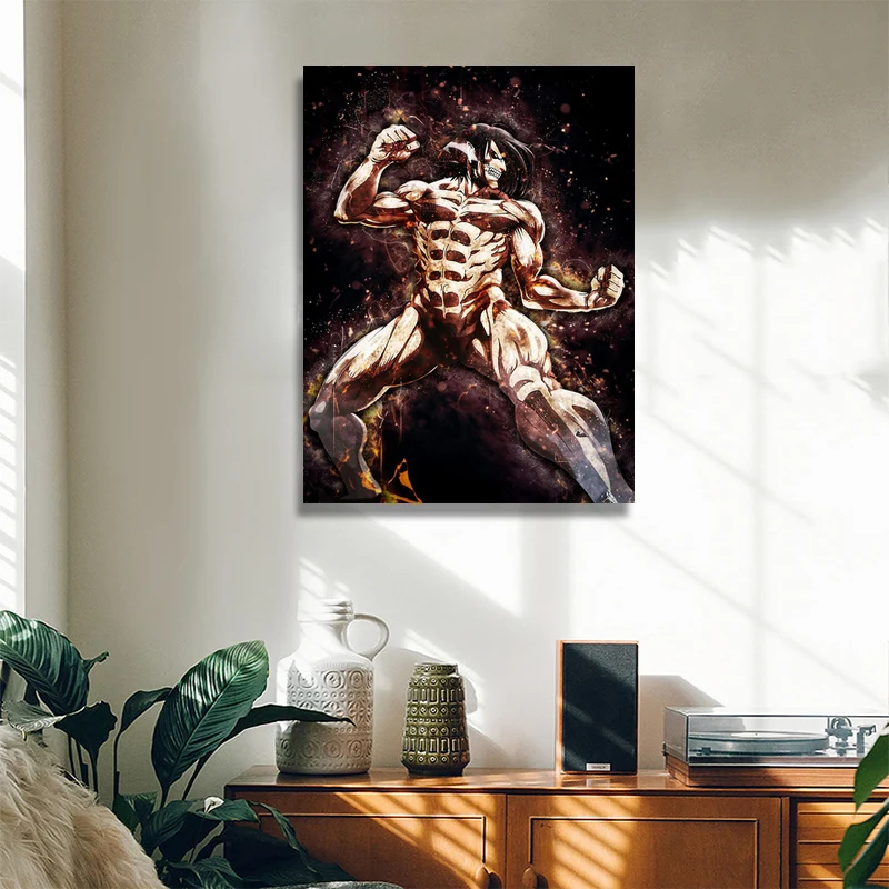 

HD Prints Attack on Titan Canvas Painting Wall Art Eren Jaeger Poster Home Decoration Bedroom Modular Japan Anime Roles Pictures