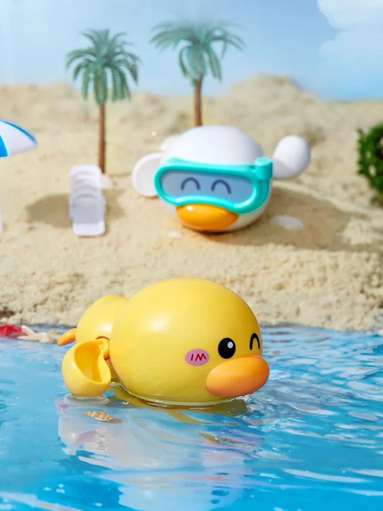 

Детские игрушки для купания, детская игрушка для купания, милая маленькая забавная утка, игрушки для младенцев, заводные гребные игрушки дл...