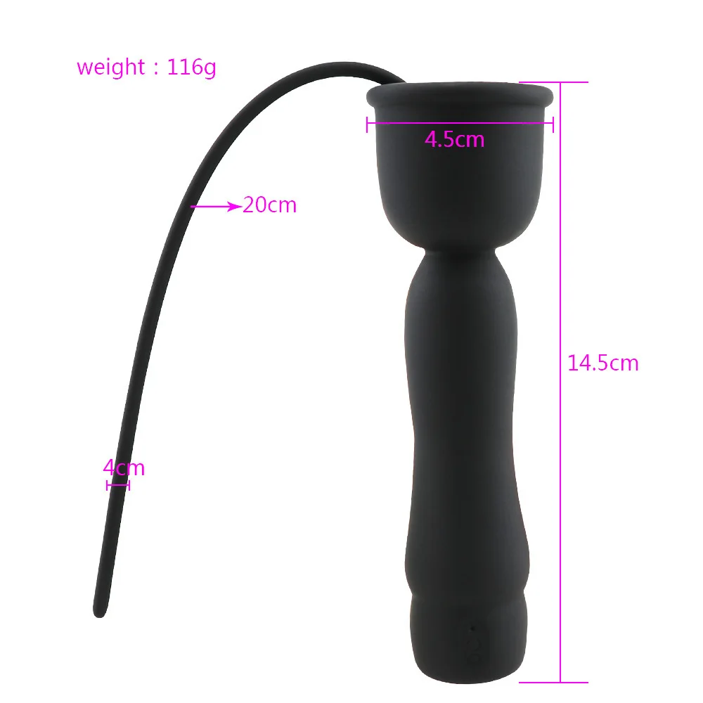 Vibrating Penis Plug Horse Eye Stick Urethral Sound Catheter Dilator Glans Stimulator Male Insert Device Adult Toy QQB1366 | Красота и