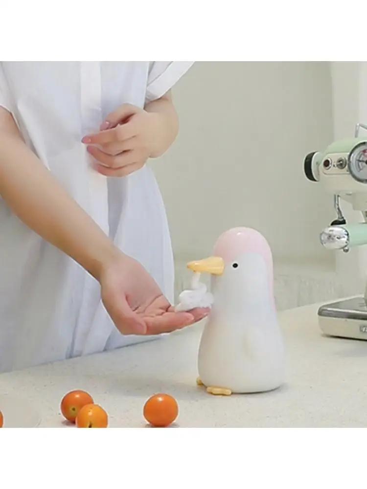 

Cute Penguin Automatic Soap Dispenser Touchless Induction Foam Bubble Washing