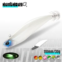 hunthouse d squid squid jig 110mm 30g jigging lure pencil sinking egi suqid leurre tip run hook fishing bait for turlutte lw522