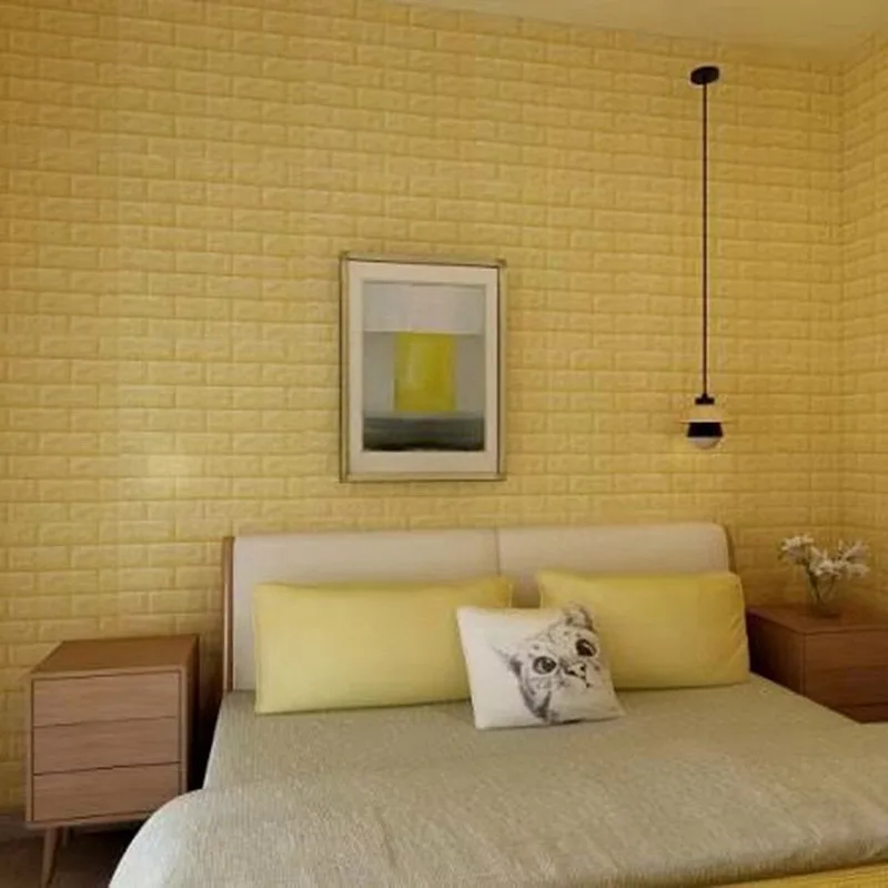 10pcs 38*35cm 3D Wall Sticker Imitation Brick Bedroom Decor Waterproof Self-adhesive Wallpaper For Living Room TV Backdrop - купить по
