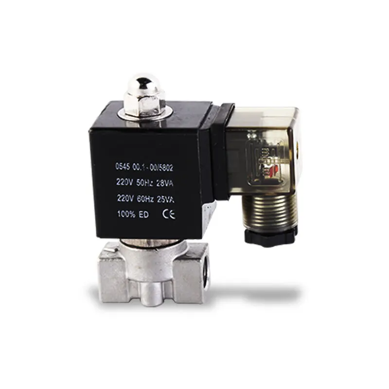 Электромагнитный клапан из нержавеющей стали для масла 1/8 дюйма 1/4 3/8 16 бар