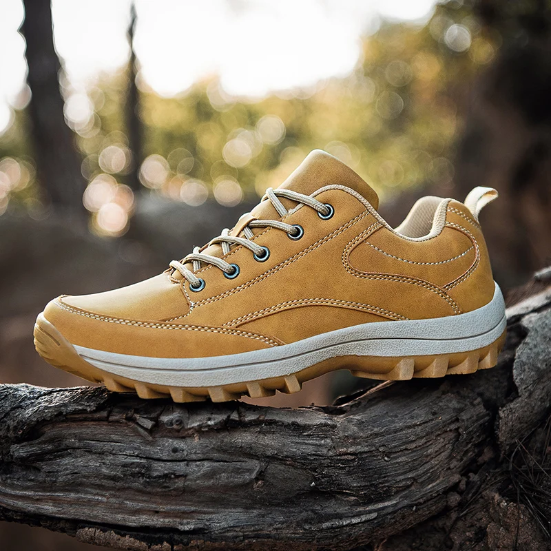 

BOANXIL New 2022 Men Casual Fashion Classic Shoes Outdoor Climbing Comfortable Lace Up Hiking Shoes Fashion for Male Shoes