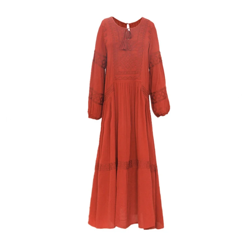 Летнее свободное платье с вышивкой v образным вырезом и бахромой в европейском