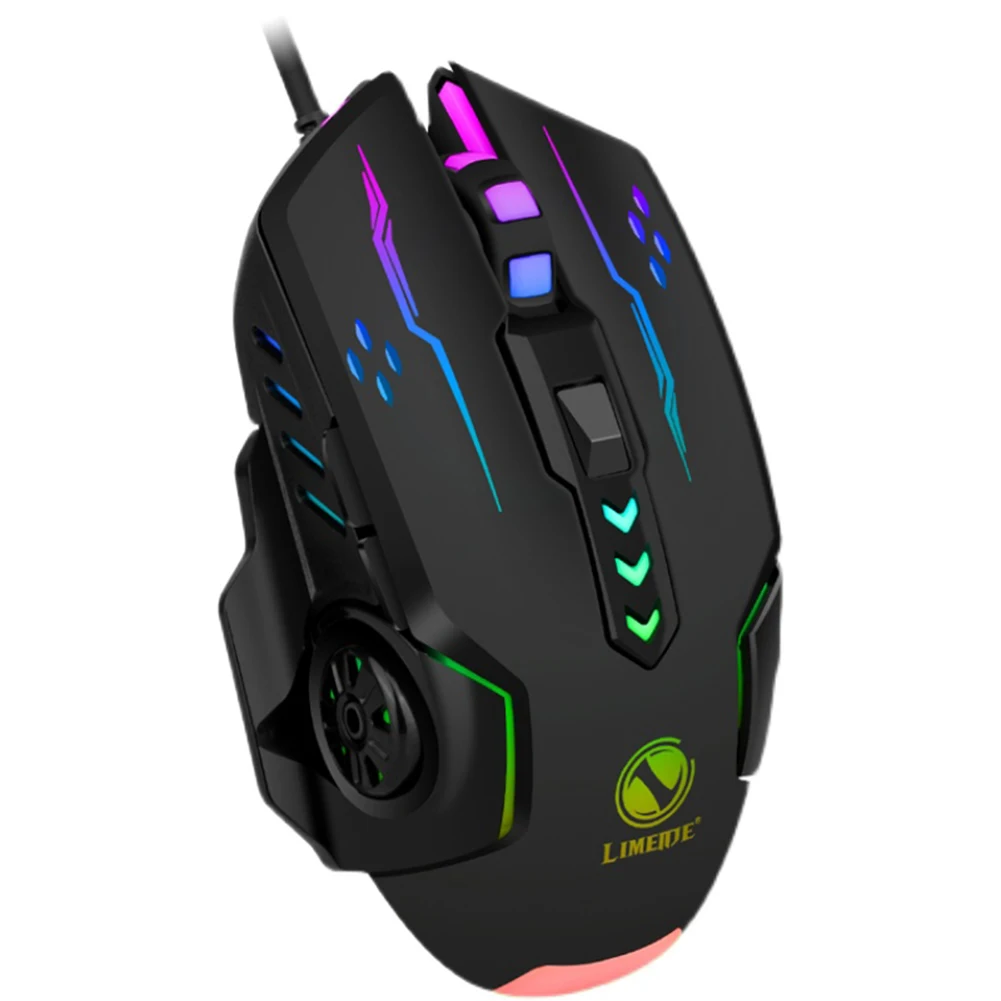 

V7 USB Wired Gaming Mouse Computer 6 Buttons 3600dpi Colorful LED Light Optical Gamer Mice for Computer PC Laptop Dropshipping