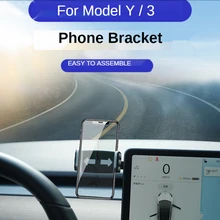 For Tesla Model 3 Y 2021 Car Phone holder  soporte movil coche stand mount dashboard phone holder mobile Interior Accessories