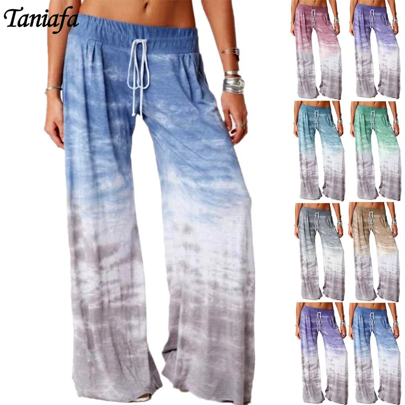 

Fashion Women Yoga Wide Leg Sports Trousers Casual Loose Pants Plus Size Legging