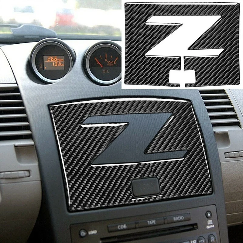 

Автомобильная центральная консоль из углеродного волокна, панель навигации, декоративная отделка для Nissan 350Z 2003-2009