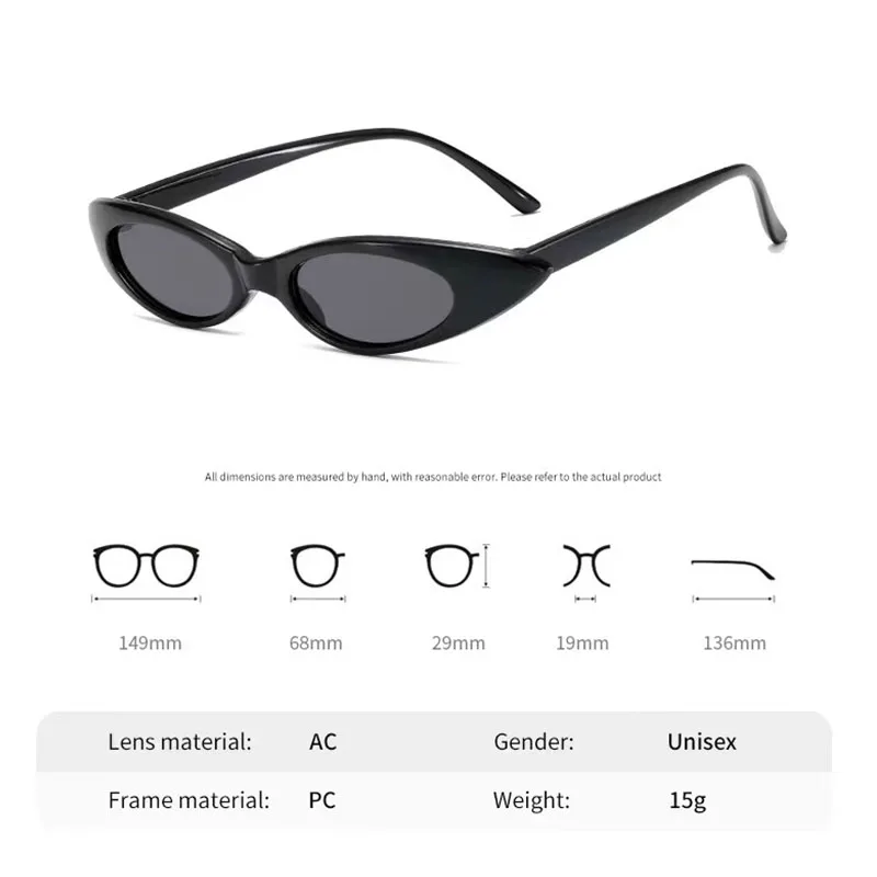 

New Retro Cat Eye Small Frame Sunglasses Ladies Fashion Luxury Outdoor Personality street shooting Glasses Men Driving Mirrors