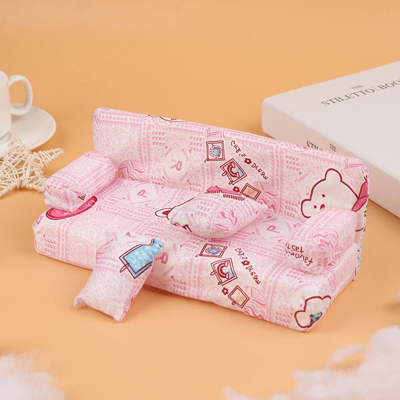 Набор мебели для кукольного домика 20 см * диван обитый тканью с цветочным мотивом