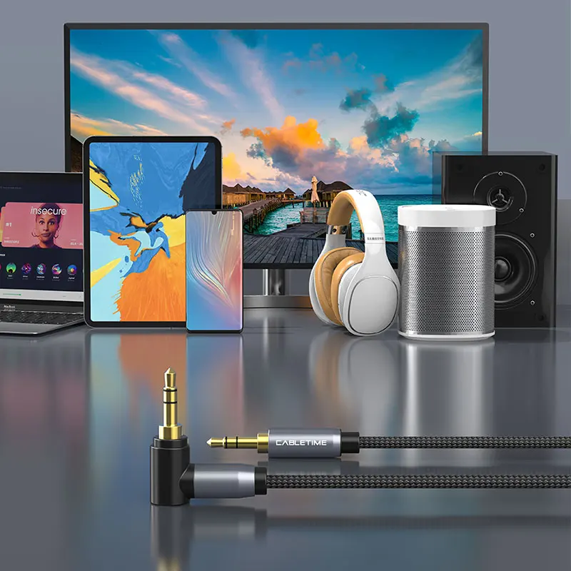 Кабель CABLETIME со штекером AUX 3 5 мм аудиокабель для динамика кабель наушников Huawei