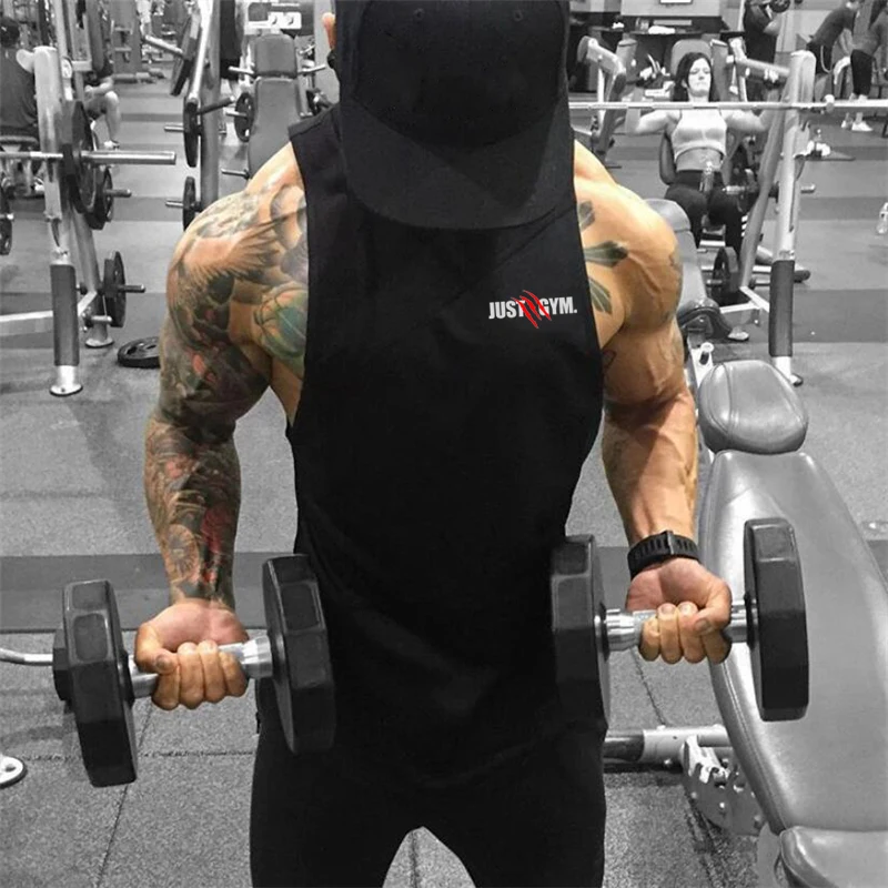 

Workout New Brand Gyms Cotton Fitness Bodybuilding Tank Tops Men Stringer Fashion Clothing Loose Open Side Sleeveless Shirt Vest