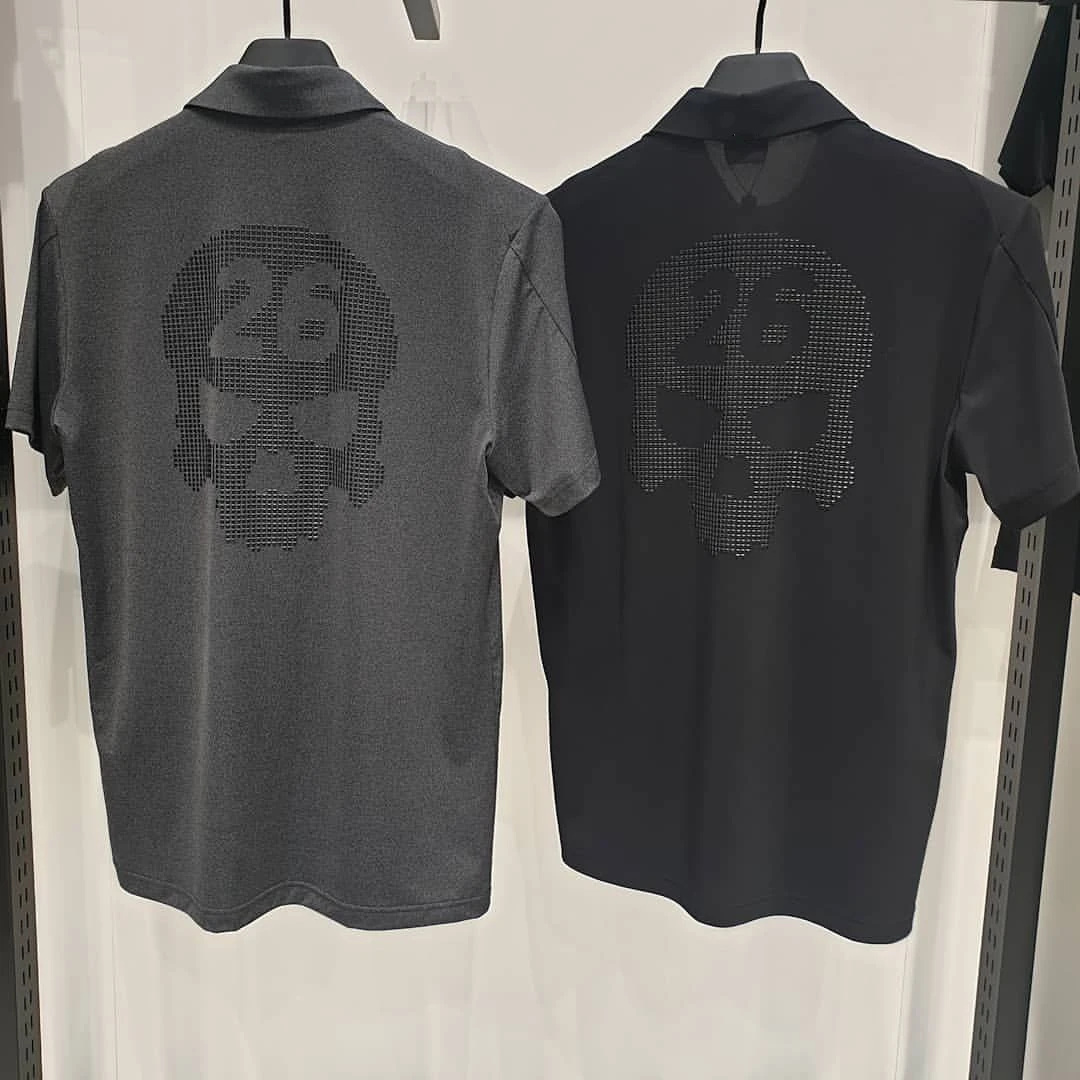 Summer fashion trend Korean version of men's golf short sleeve T shirt outdoor sports fast dry leisure slim golf jersey