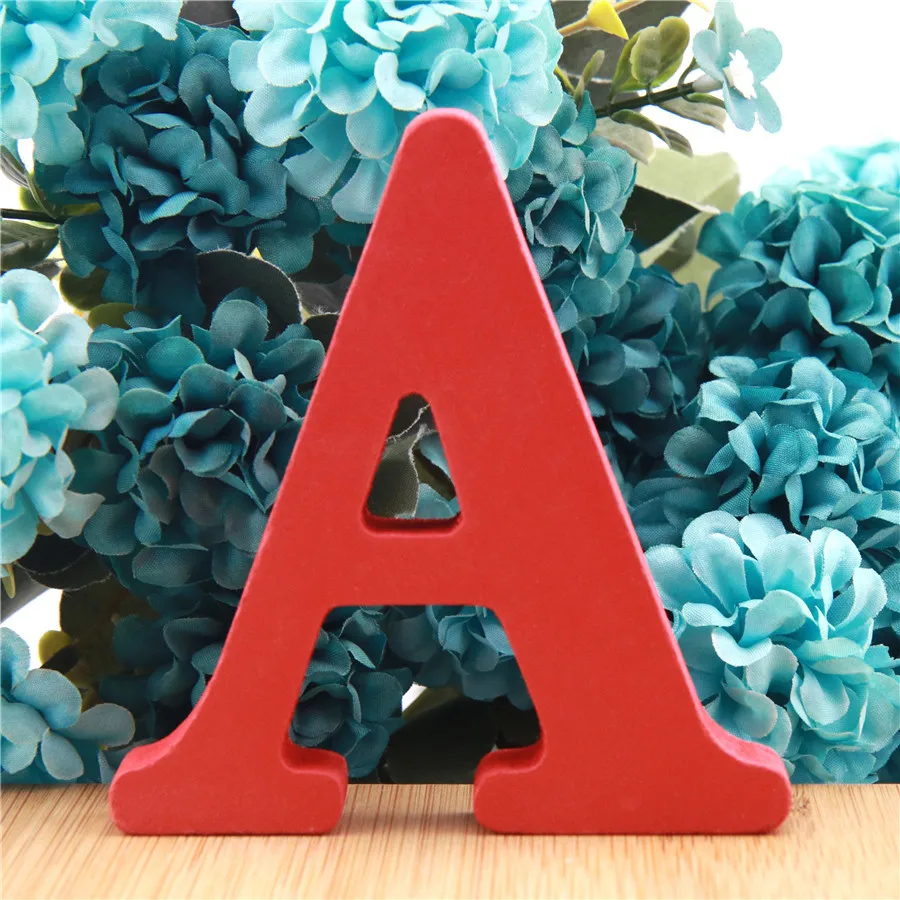 1 шт. 10 см красные деревянные буквы алфавита сделай сам на день рождения свадьбу