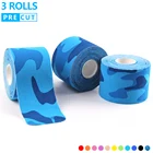 Кинезиологическая лента, повязка для мышц хлопок, 5 см х 5 м, 3 рулона