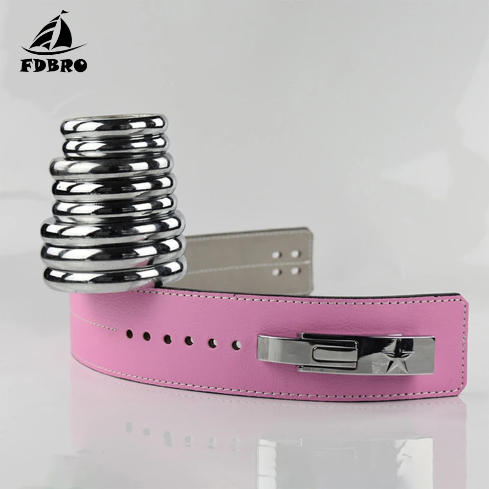 

FDBRO Waist Support Belt Buckle Sports Waistband Belly Holding Weightlifting Squat Deadlift Body Waist Supporter Natural Leather