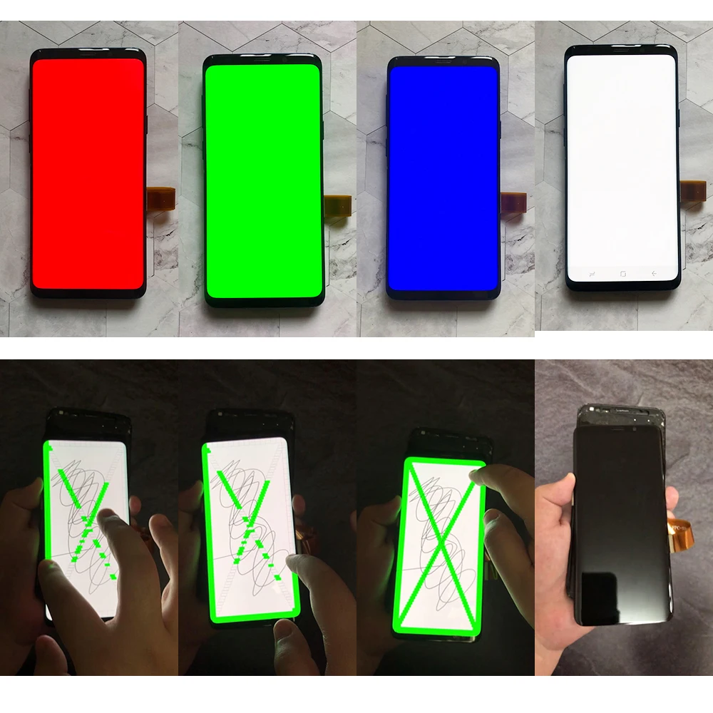 Tanie Oryginalny AMOLED Zamiennik Dla SAMSUNG Galaxy S9 Wyświetlacz LCD Ekran Dotykowy Digitizer Z Ramką G960 G9600 Nie Palić Cień