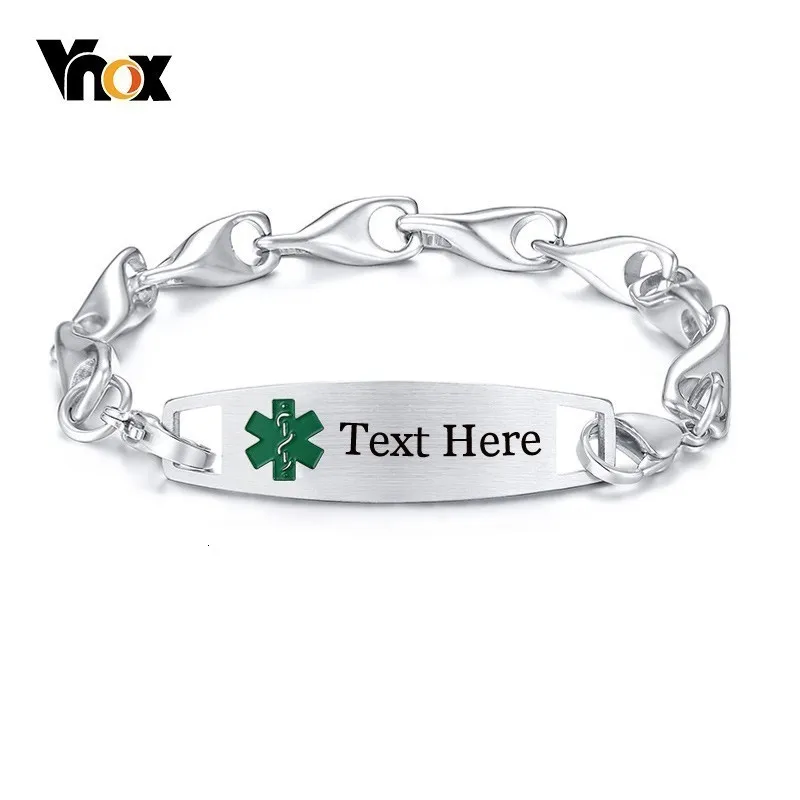 Vnox свободный гравировальный унисекс браслет из нержавеющей стали медицинский