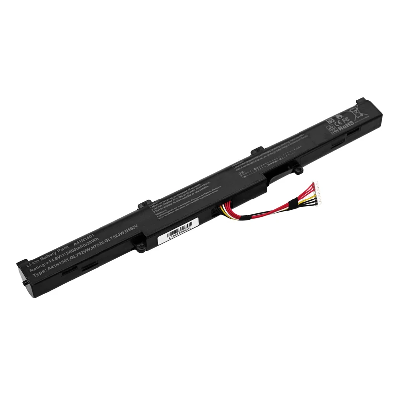 Аккумулятор для ноутбука Asus батарея с 4 ячейками A41N1501 A41LK9H N552 N552V GL752 GL752V GL752VL GL752VLM