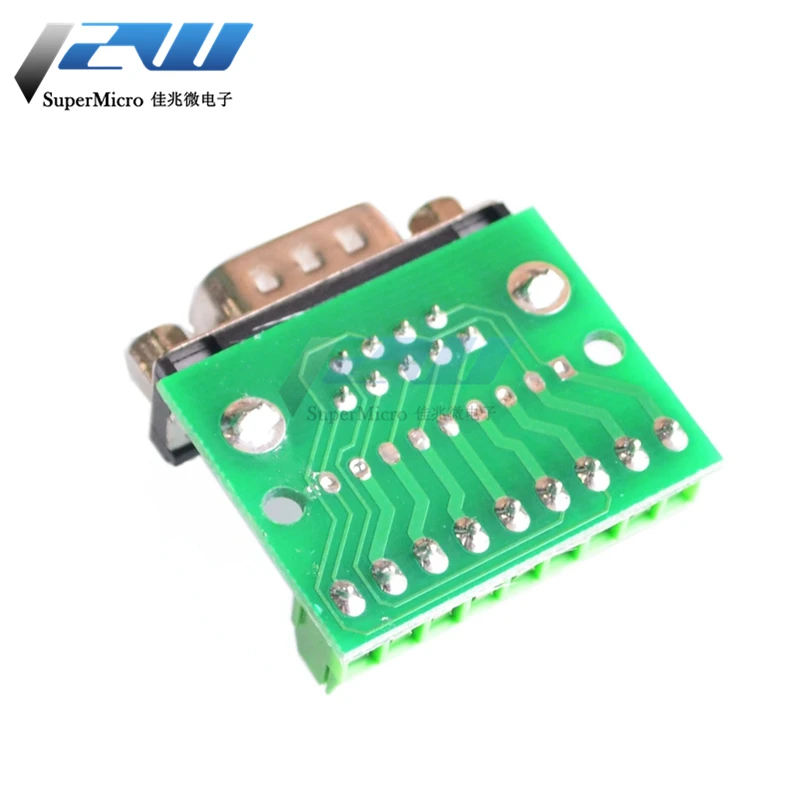 DB9 мужского и женского пола головкой переходником с винтовыми зажимами 9