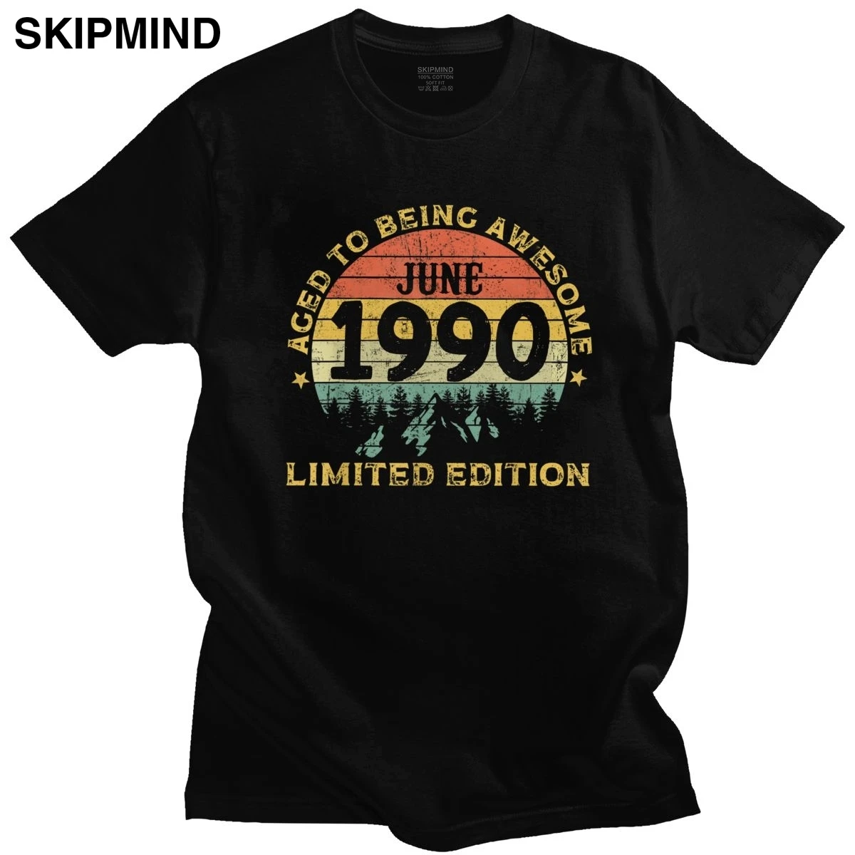 

Stylish Mens Vintage Legends Awesome Born In June 1990 T Shirt Aged Tee Short Sleeves Cotton Tshirt Summer 30th Birthday T-shirt