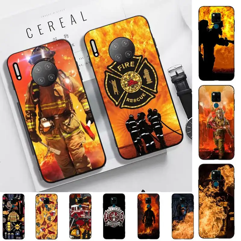 

Fire Fighting Hero Phone Case for Huawei Mate 20 10 9 40 30 lite pro X Nova 2 3i 7se