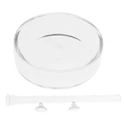 Набор из 2, прозрачная кормушка для креветок, кормушка для аквариума, 1 круглая миска 60 мм (диаметр), Трубка 1x30 см