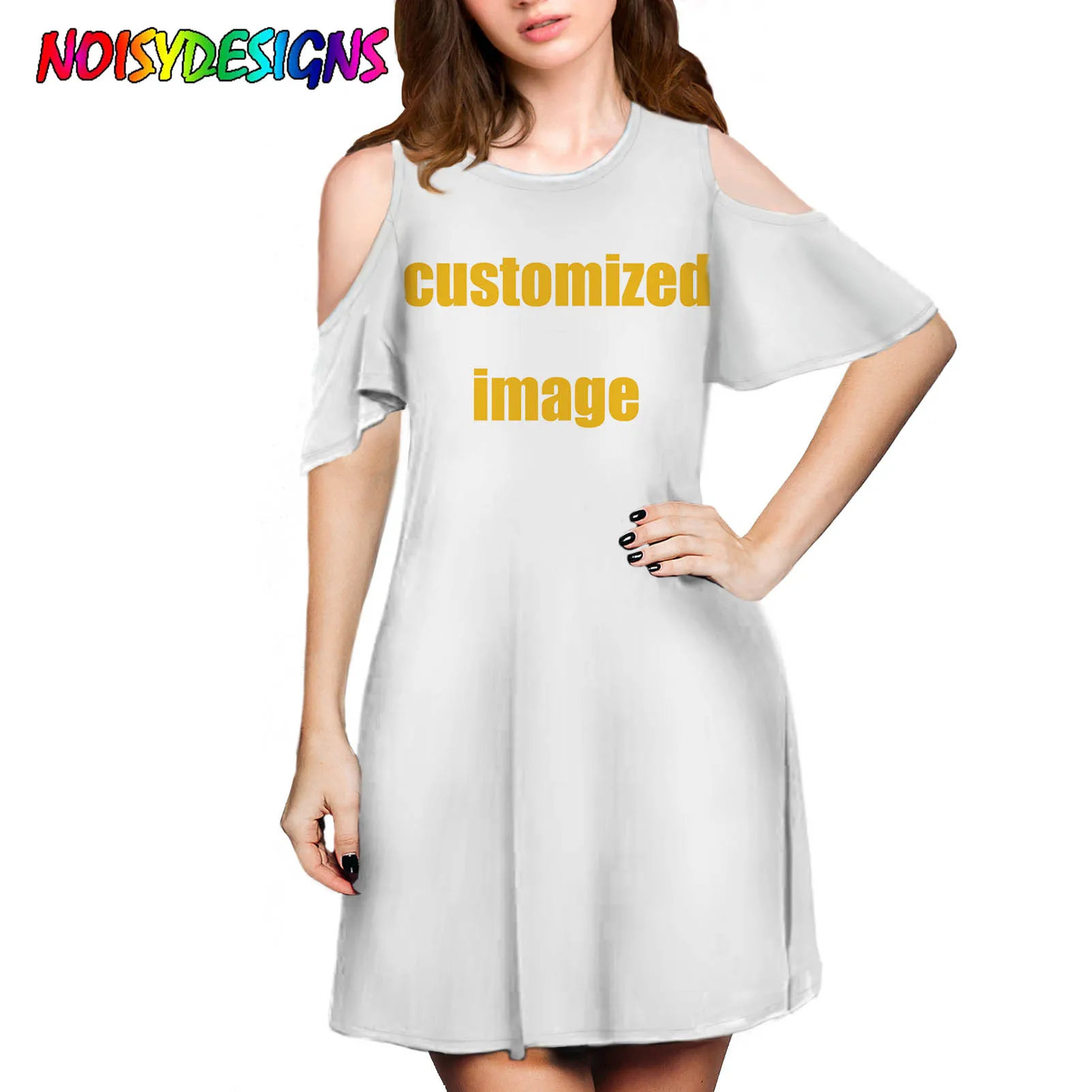 NOISYDESIGNS летние женские повседневные свободные платья принтом красных вишен