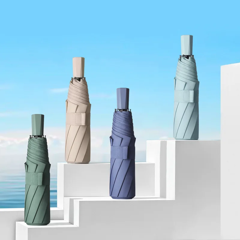 

Складной зонт от солнца, Женский дорожный плоский легкий зонт, складной УФ-зонт