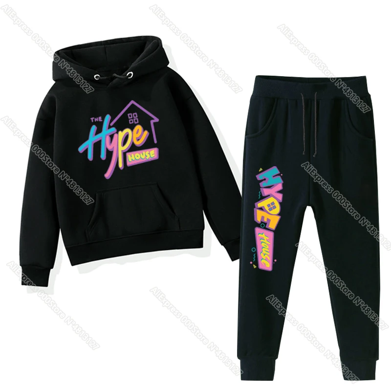 

Fleece Warm Clothes The Hype House Hoodies Pants 2Pcs/Sets Kids Boys Girls Teenagers Regular Outfit Baby Casual Sweatshirts Suit