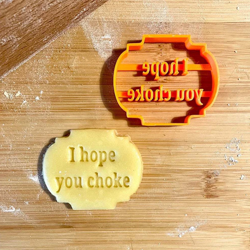 Форма для печенья с добрыми пожеланиями 4 шт. забавными и непочтительными фразами