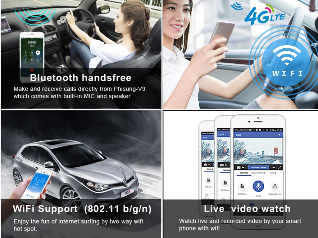 4G Автомобильный видеорегистратор OnReal ES D11 3,0 ''сенсорный экран SC9832A чип gps wifi электронная камера для собак 1080P FHD Автомобильный видеорегистратор две камеры