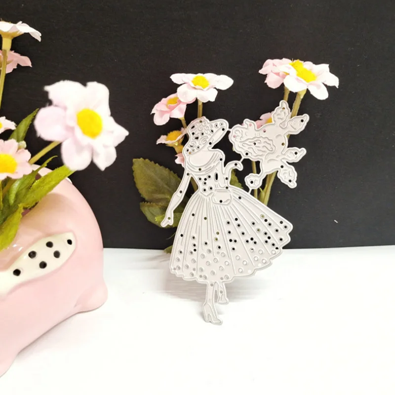 

Girl metal cutting dies 2020 stencil stamps and dies scrapbooking album photo deco craft cut dies 2020 new metal dress dies