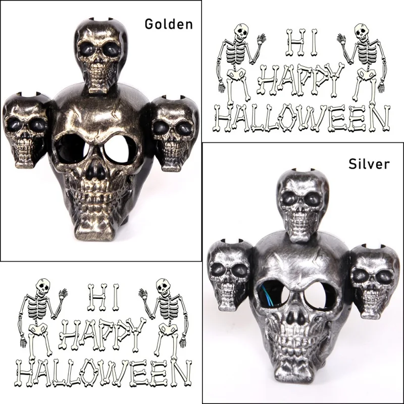 

Halloween Decorative Skull Candle Light With Smoke Decorative Skull Bar Restaurant Decoration Props Horror Skull Head Light