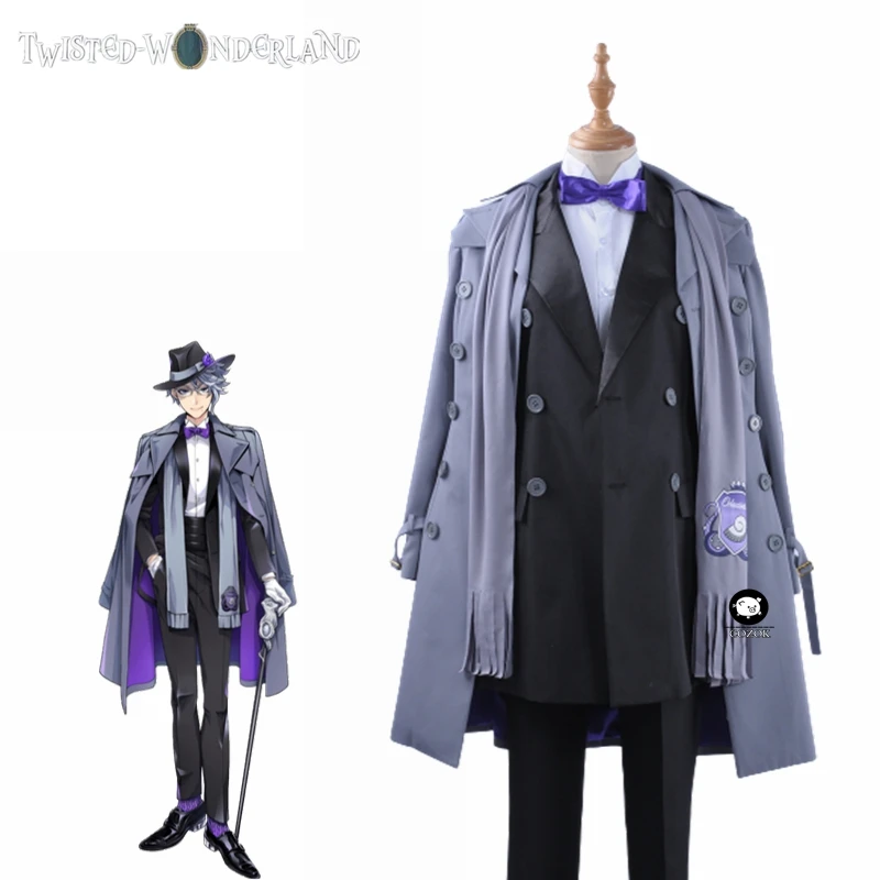 

Аниме игра витая-страна чудес маленькая Русалочка синий Ashengrotto костюмы для косплея тренчкот комбинезон шляпа мужская форма