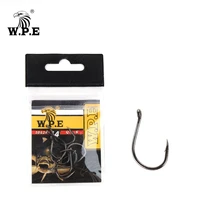 w p e fishing hook size 7 15 barbed hook high carbon steel single circle carp fishhook jig tackle accessories 3packs