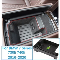 lhd for bmw 7 series 730li 740li 2016 2020 inner armrest storage box decoration cover trim plastic car accessories