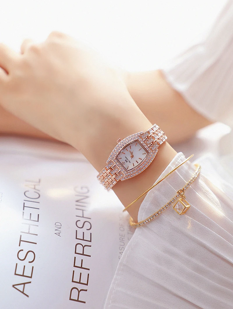 Relogio feminino женские часы золотые Роскошные брендовые алмазные квадратные Кварцевые женские наручные часы женское из нержавеющей стали часы