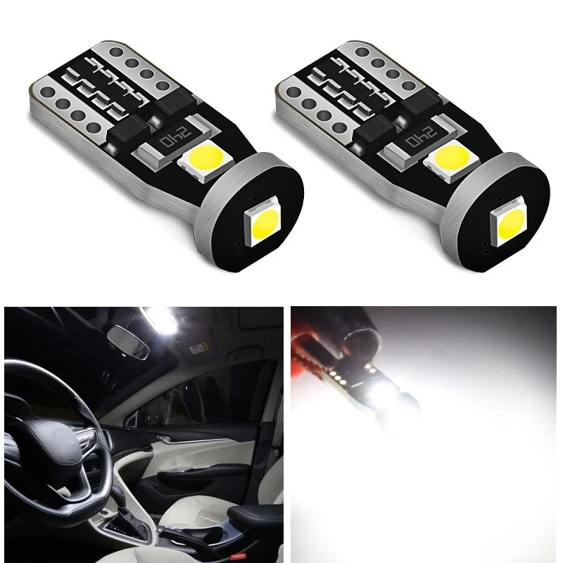 

50PCS 100Pcs T10 Led Canbus W5W Bulbs 168 194 6000K White Signal Lamp Dome Reading License Plate Car Interior Auto 12V