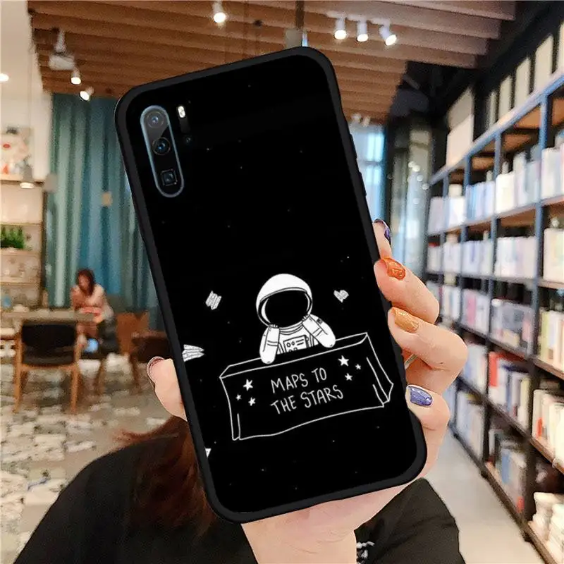 

astronaut Space Stars Milky Way MOON Phone Case For Huawei honor Mate P 9 10 20 30 40 Pro 10i 7 8 a x Lite nova 5t Soft funda