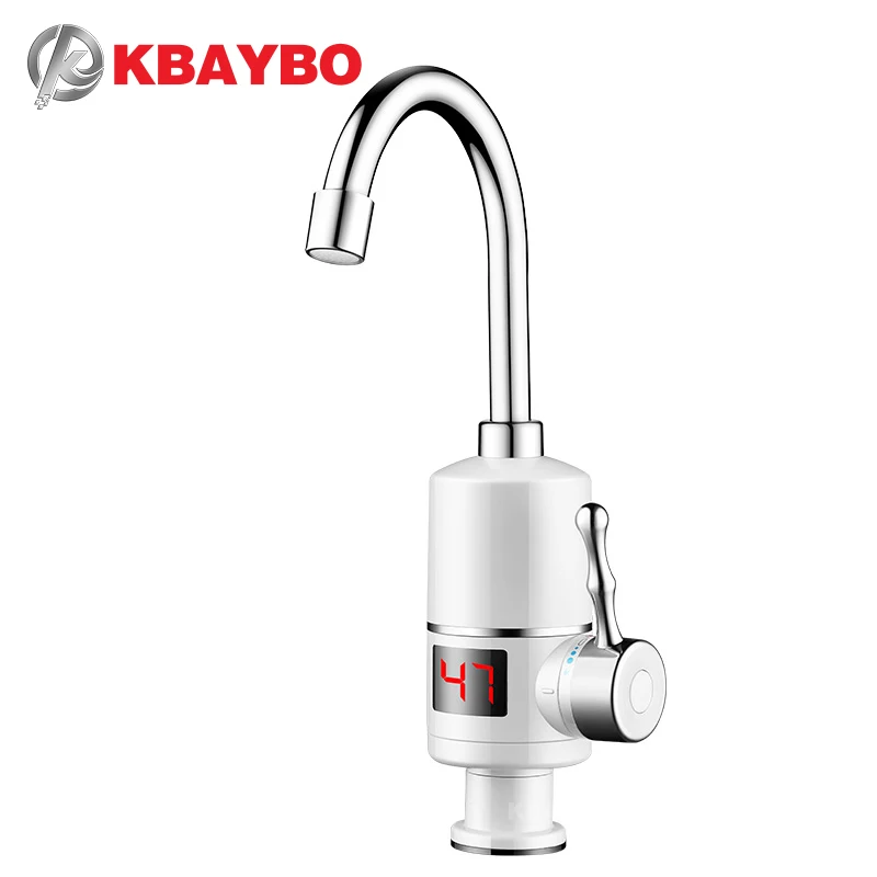 

KBAYBO Electric Water Heater 3000W instant water heater Tankless hot heating water tap Bathroom Kitchen Water Faucet