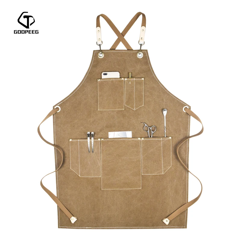 Холщовый фартук GOOPEEG с рисунком для студентов специальная выпечка маникюрный